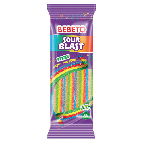 Bebeto sour blast fizzy rainbow 180 gram