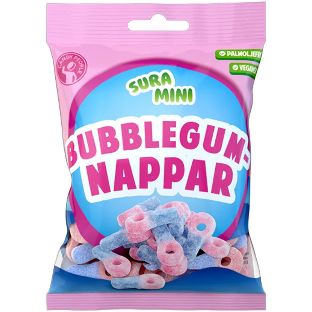 Sour Mini Bubblegum Pacifiers 70 gram