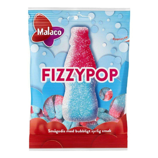 Fizzypop - Chewy gummy bottles with a sour sugar coating. 85g