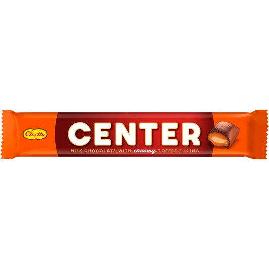 Dubbel Center - classic chocolate bar with a creamy caramel filling. 50 gram